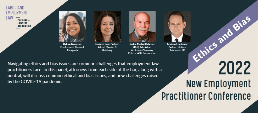 2022 Employment Law Speaking Engagements Topics Include Ethics and Bias