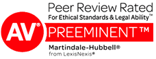 Highest Possible Rating Matrindale-Hubbell Attorney Peer Reviews.